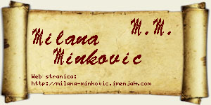 Milana Minković vizit kartica